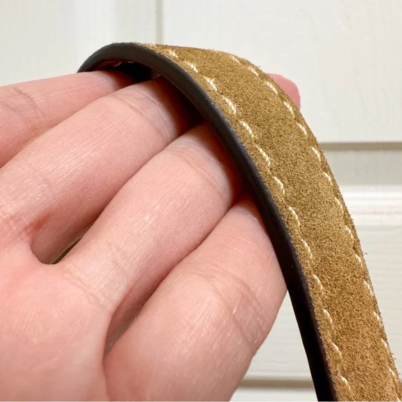 Coach Brooklyn 28 Shoulder Bag Suede Cedar Brown Leather NWOT - Picture 6 of 10